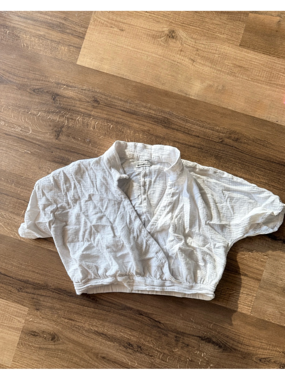 Urban Outfitters Cropped Lightweight White Gauze Cardigan